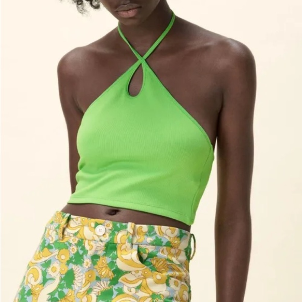 Green Halter Top